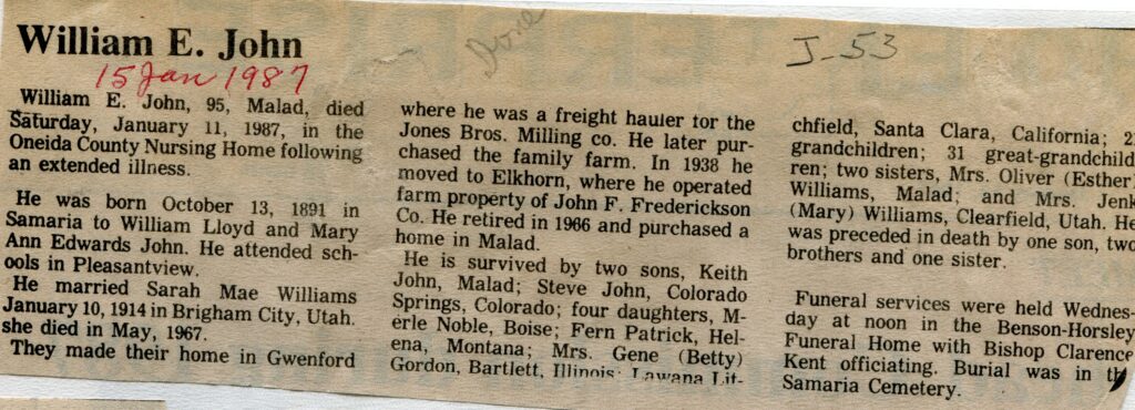 John William E (11 Jan 1987)