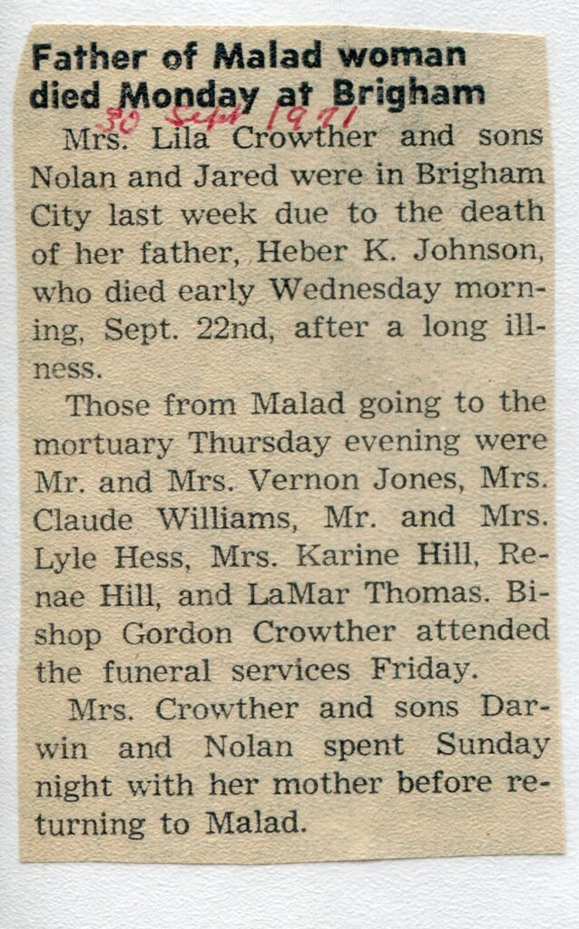 Johnson Herber K (22 Sept 1971)