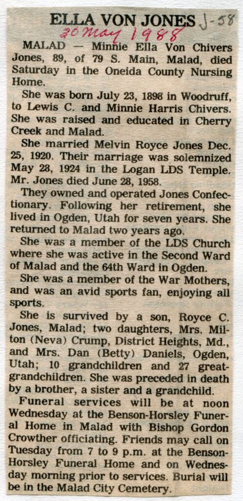 Jones Ella Von (28 May 1988)