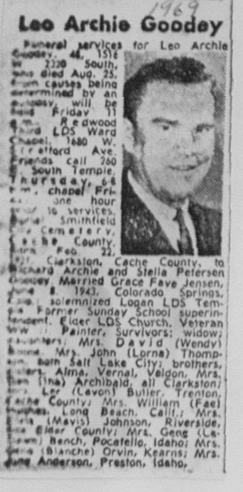 Lee Archie Goodey obit