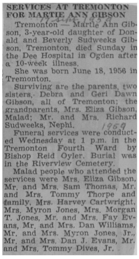 Martie Ann Gibson obit