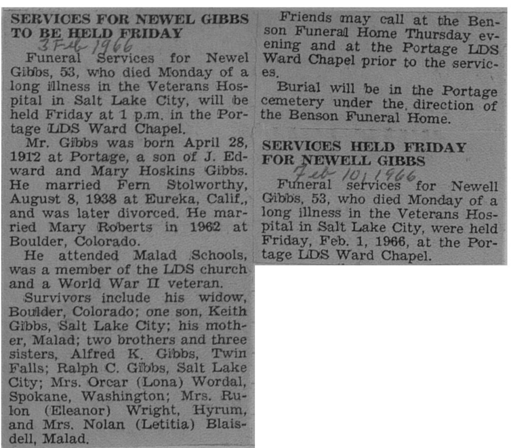 Newel Gibbs obit