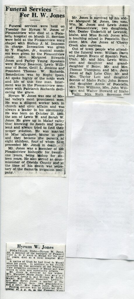 Jones Hyrum W (21 March 1937)