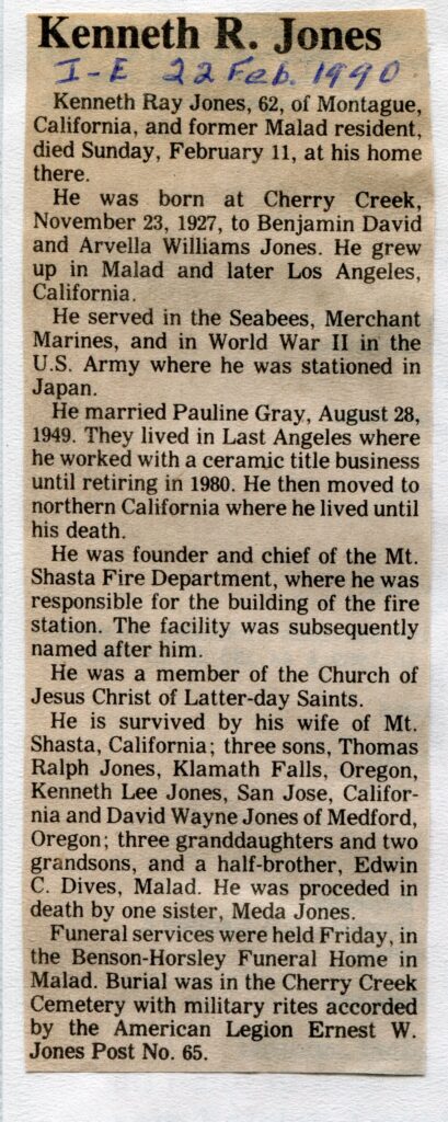 Jones Kenneth ray (11 Feb 1990)