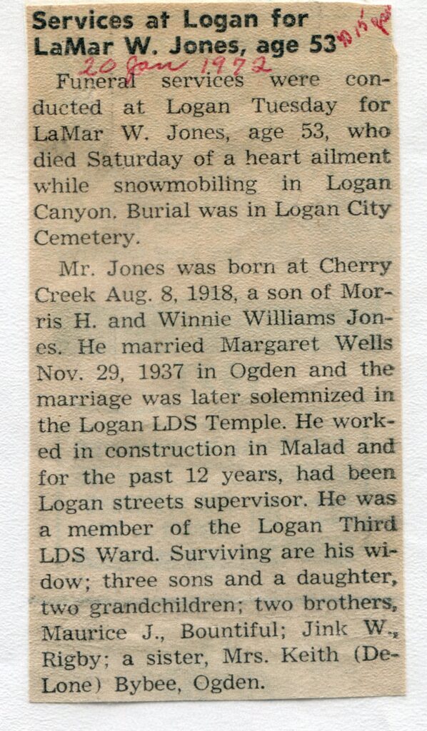 Jones LaMar W (15 Jan 1972)