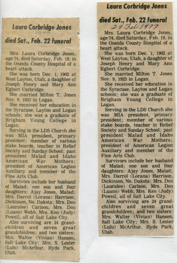 Jones Laura Corbridge (19 Feb 1977)