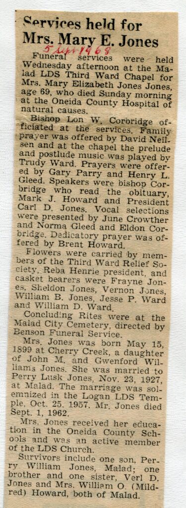 Jones Mary Elizabeth Jones (05 Sept 1968)