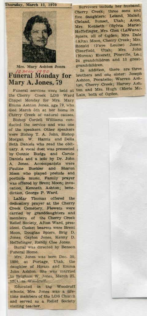 Jones Mary Emma Ashton (05 March 1970)