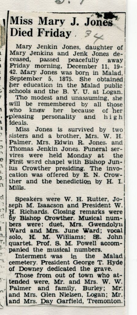 Jones Mary Jenkins (11 Dec 1942 A)