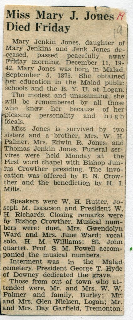 Jones Mary Jenkins (11 Dec 1942 B)