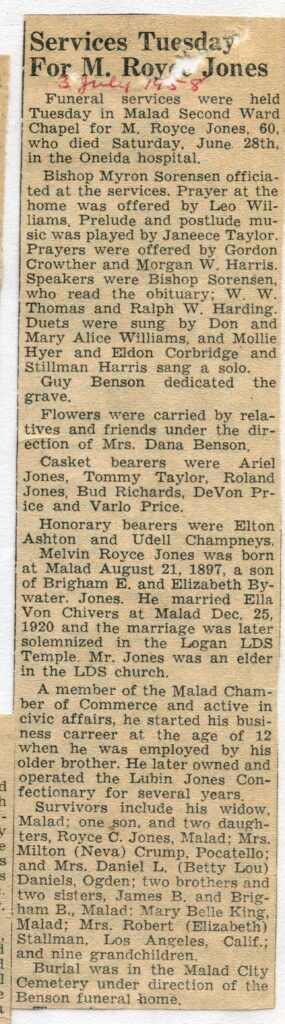 Jones Melvin Royce (28 June 1958 A)