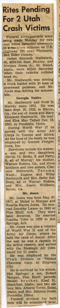 Jones Morgan H Jr (02 Dec 1961 A