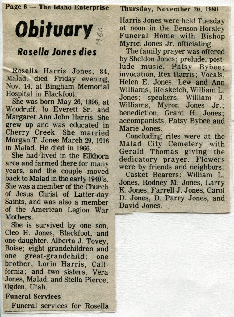 Jones Rosella Harris (14 Nov 1980)
