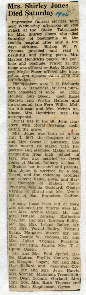 Jones Shirley (09 Feb 1946)