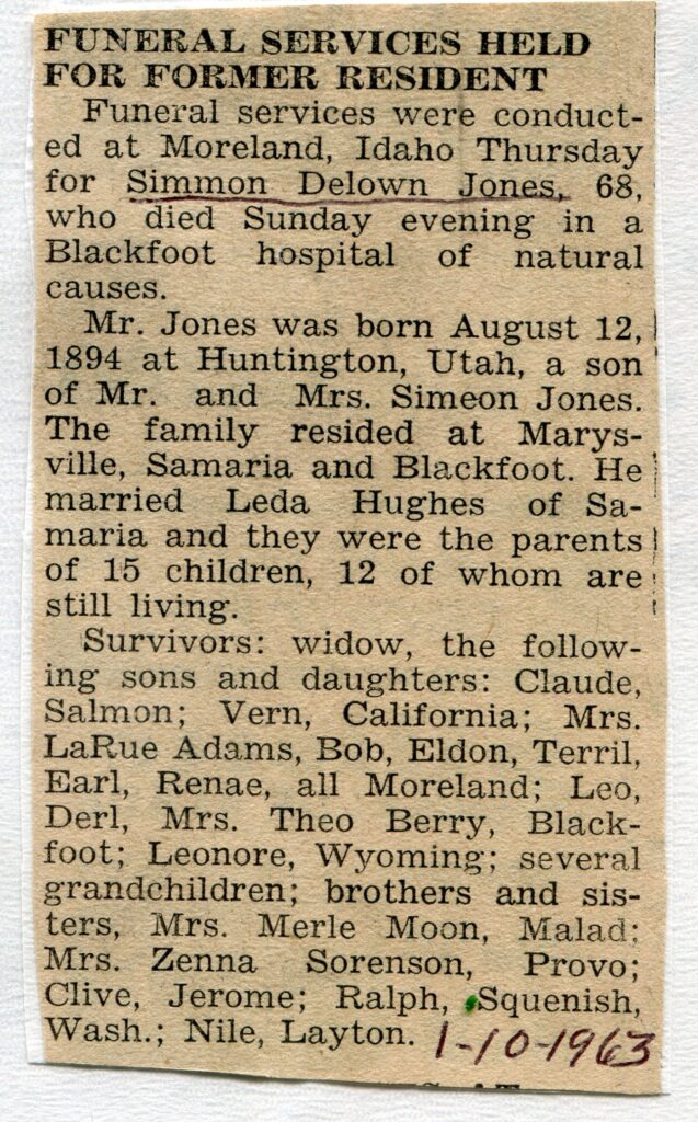 Jones Simmon Delown (10 Jan 1963)