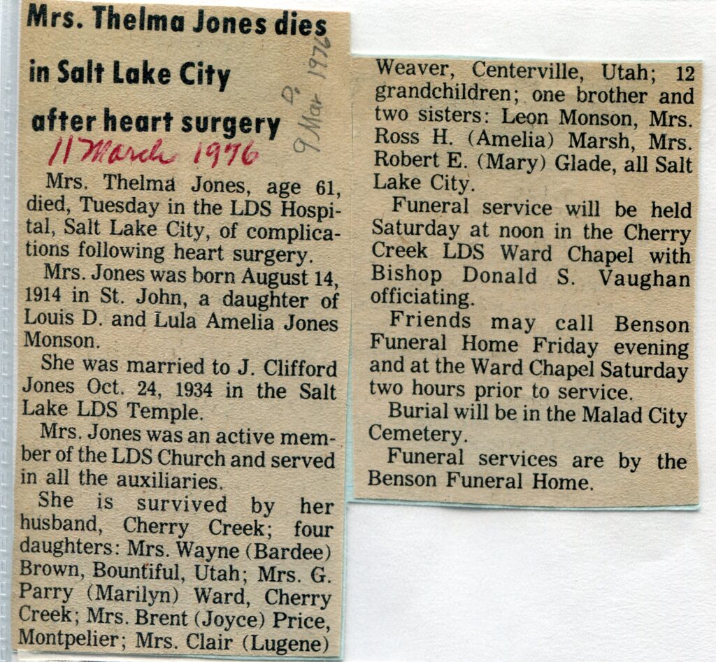Jones Thelma (09 March 1976)