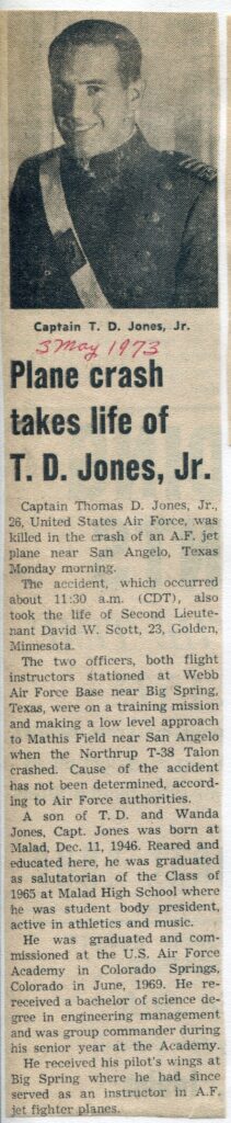 Jones Thomas D Jr (TD) (30 April 1973 A)