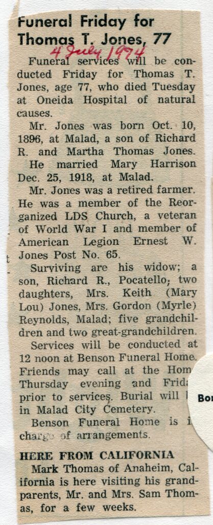 Jones Thomas T (02 July 1974 A)