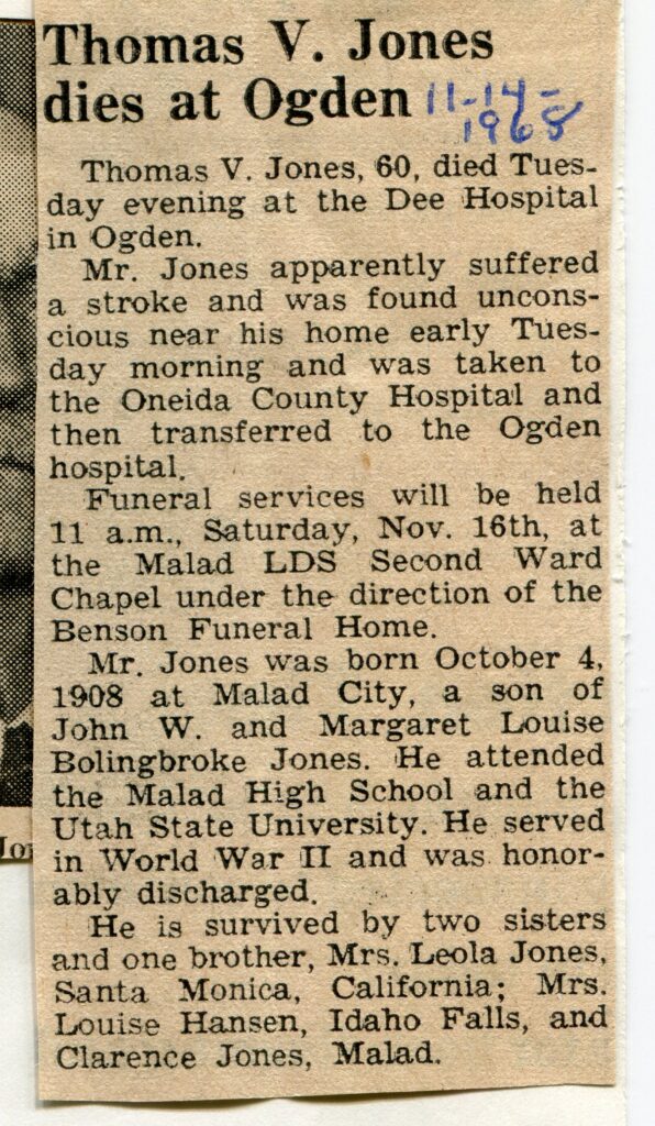 Jones Thomas Victor (Tom Midnigt) (12 Nov 1968)