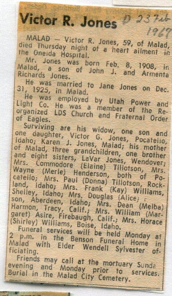 Jones Victor R (23 Feb 1967 B)