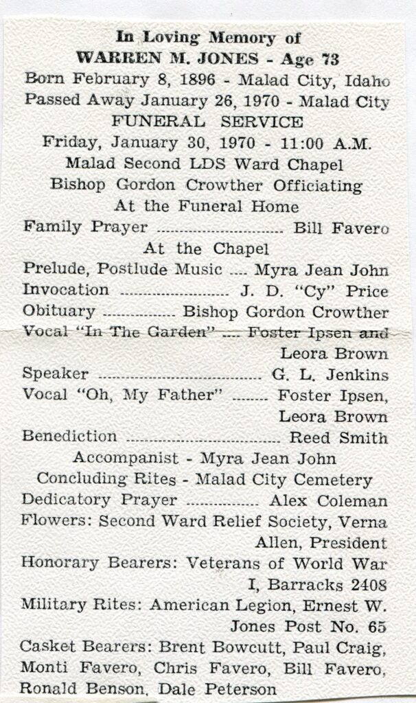 Jones Warren M (26 Jan 1970 B)