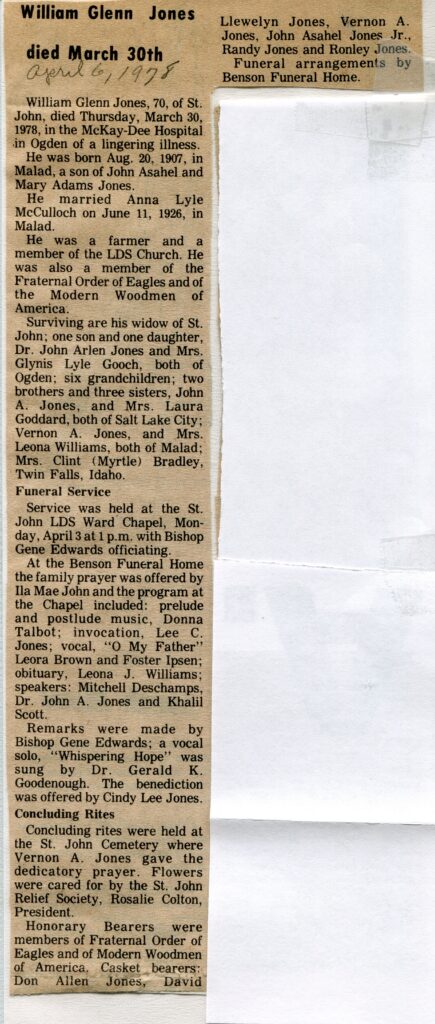 Jones William Glen (30 March 1978)