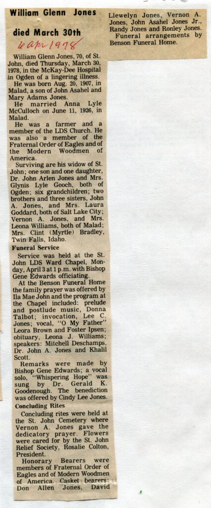 Jones William Glenn (30 March 1978)