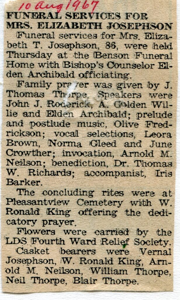 Josephson Elizabeth Thorpe (31 July 1967 B)