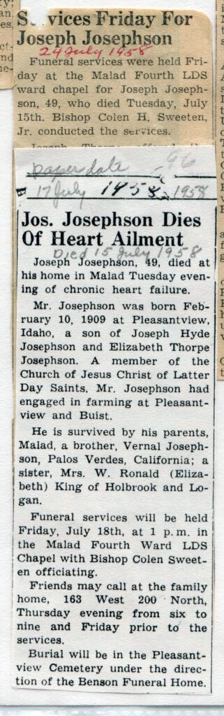 Josephson Joseph (15 July 1958)