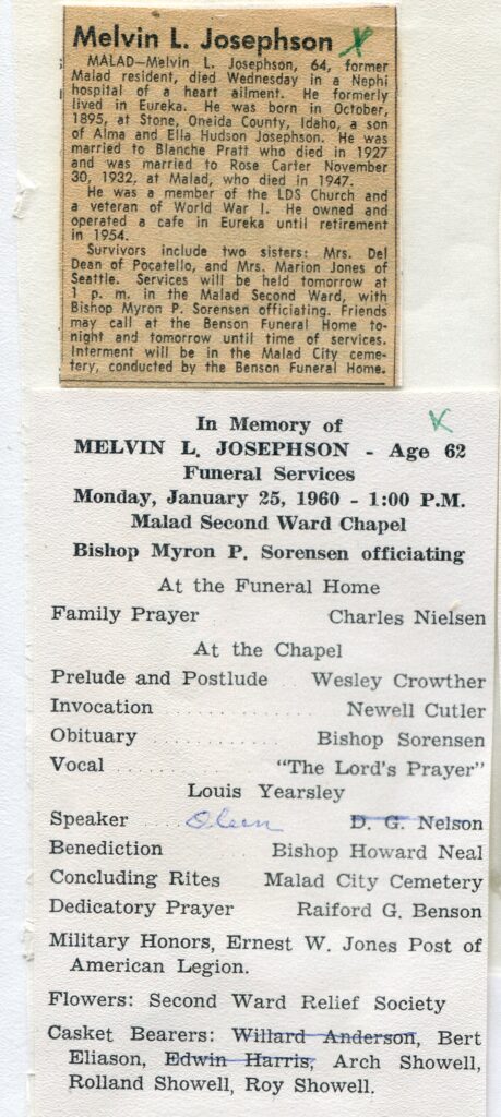 Josephson Melvin (20 Jan 1960)