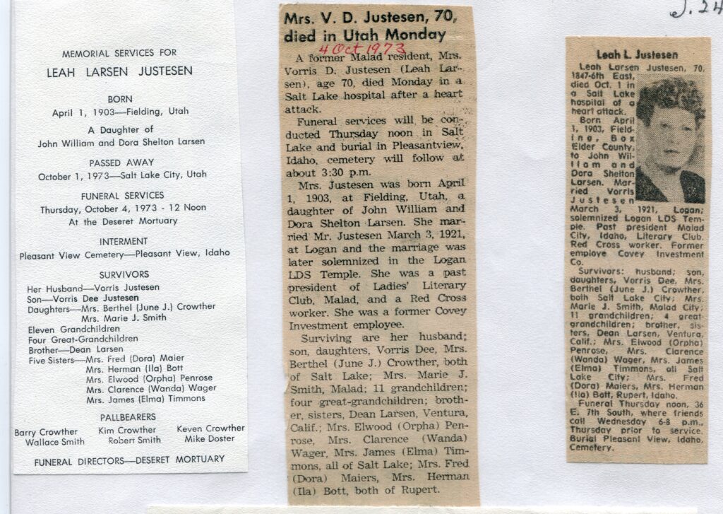 Justesen Leah Larsen (01 Oct 1973 A)