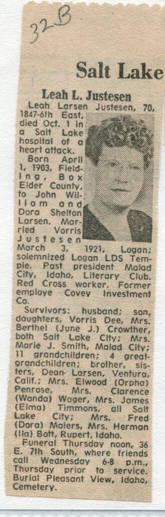 Justesen Leah Larsen (01 Oct 1973 B)