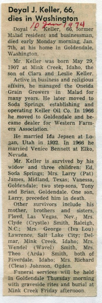 Keller, Doyal J (07 Jan 1974)