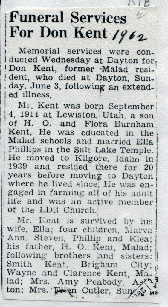 Kent, Don Sherwin (03 June 1962)