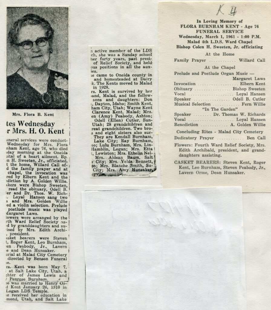 Kent, Flora Burnham (27 Feb 1961)