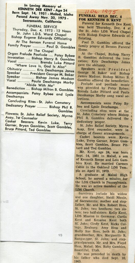 Kent, Kenneth Dee (30 Nov 1975)
