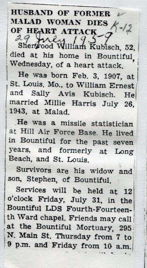 Kublsch,Sherwood William (29 July 1959)