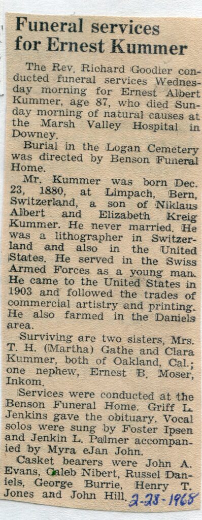 Kummer, Ernest Albert (02 Feb 1968)