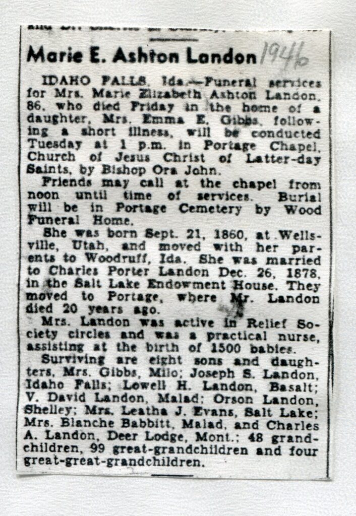 Landon, Marie Eilizaberth Ashton (18 July 1947)