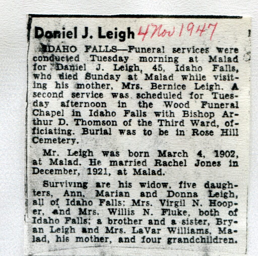 Leigh, Daniel J (02 Nov 1947)