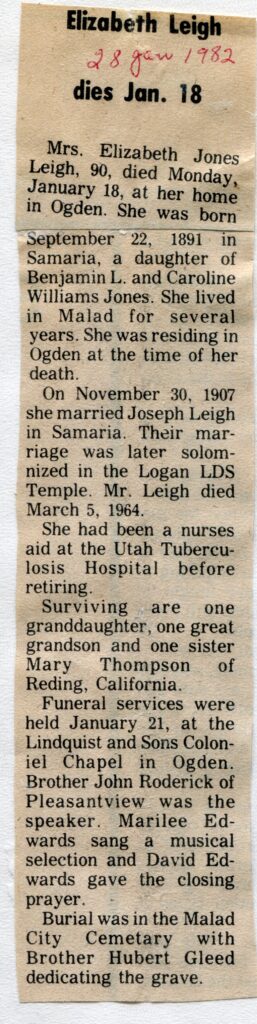 Leigh, Elizabeth Jones (18 Jan 1982)