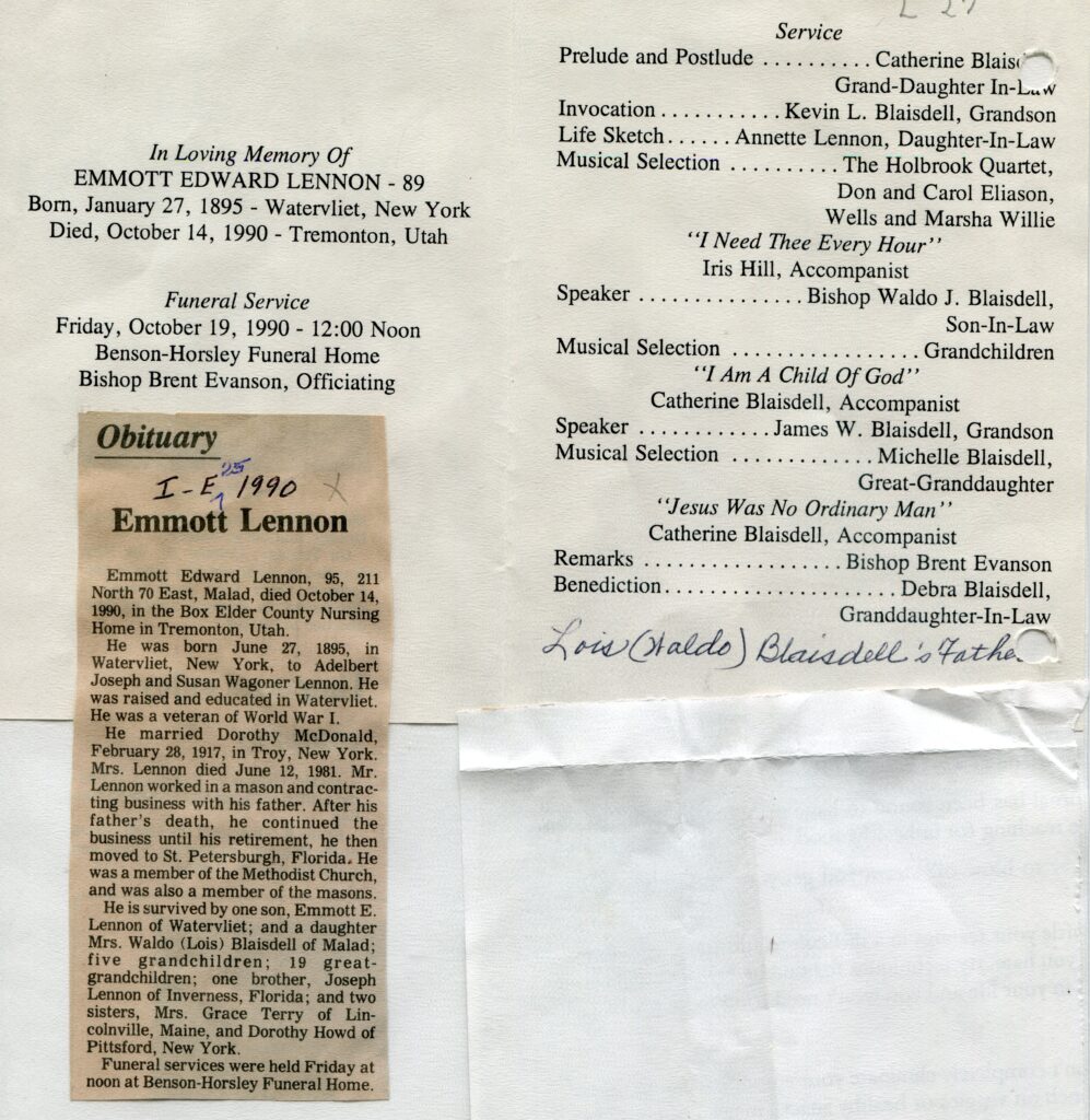 Lennon, Emmott Edward (14 Oct 1990)
