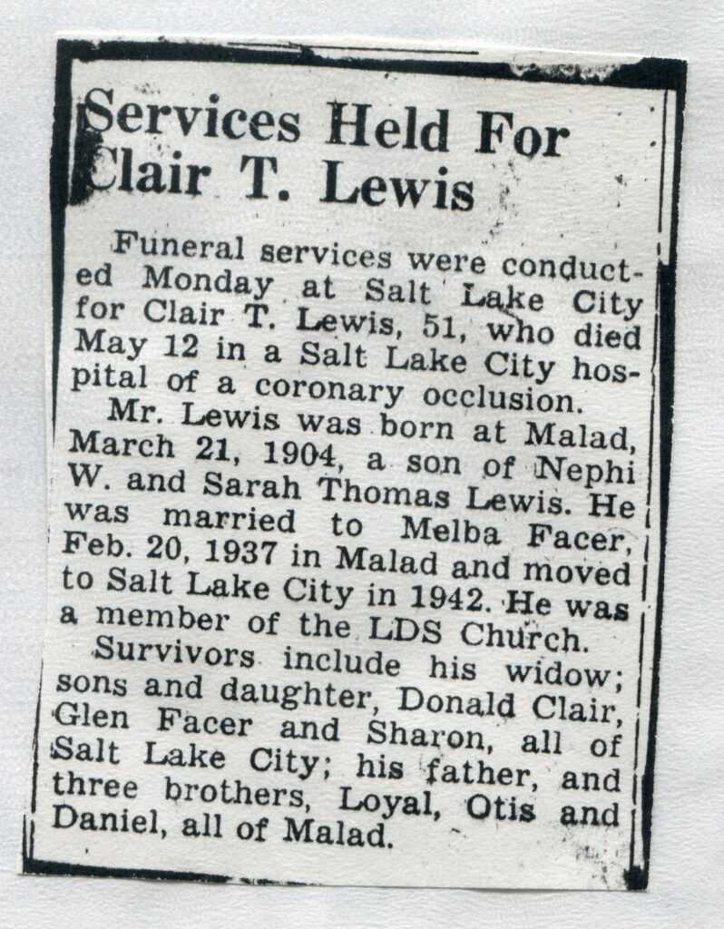 Lewis, Clair T (12 May 1955)