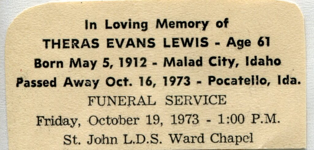 Lewis, Theras Evans (16 Oct 1973 A)