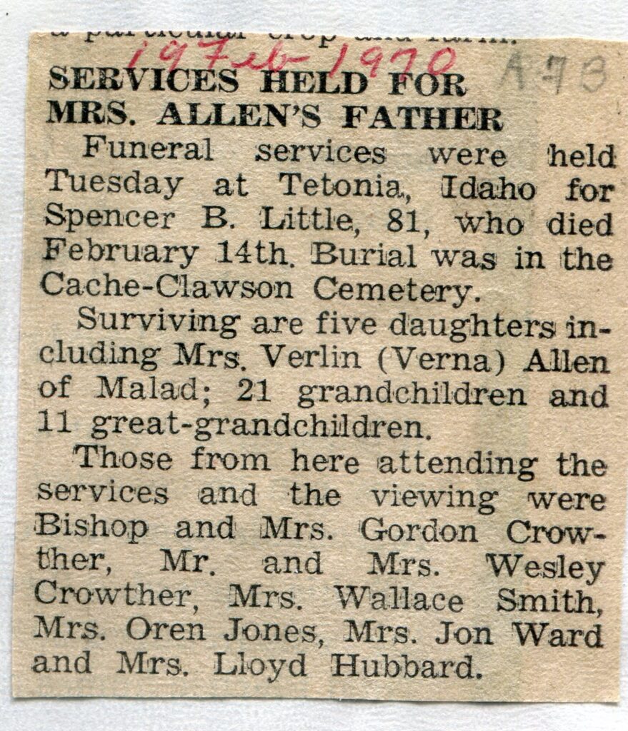 Little, Spencer B (14 Feb 1970)