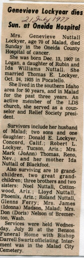 Lockyer, Genevieve Nuttall (17 July 1977)