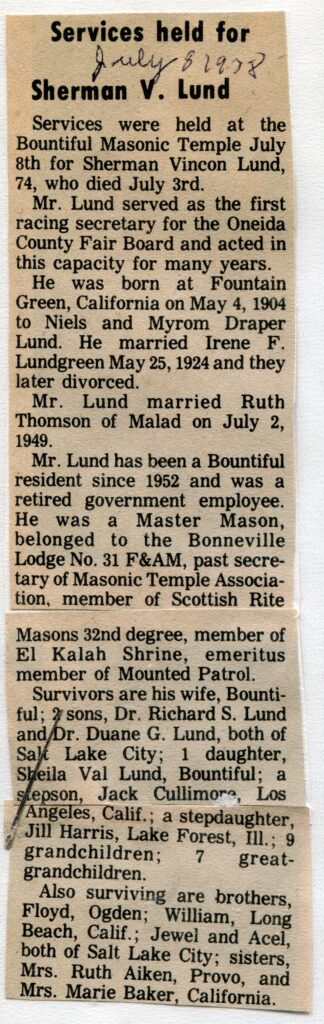 Lund, Sherman V (03 July 1978)