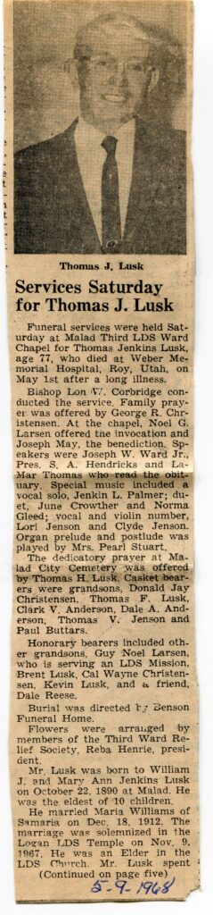 Lusk, Thomas Jenkins (01 May 1968 A)
